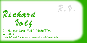 richard volf business card